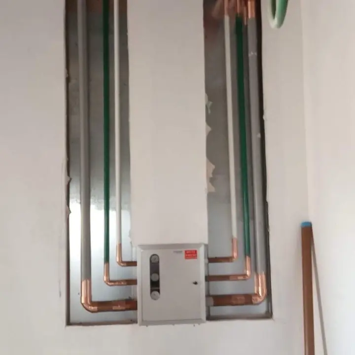 Zone valve box with copper lines
