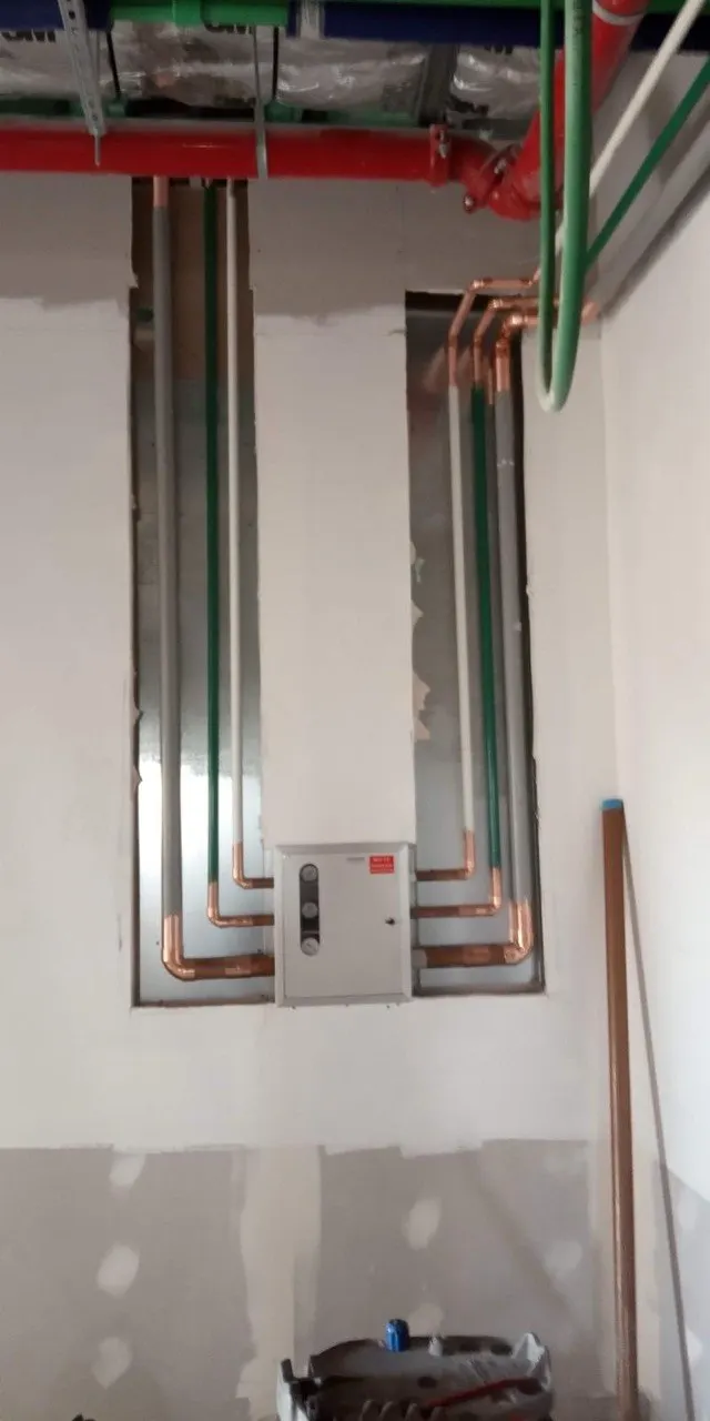 Zone valve box with copper lines