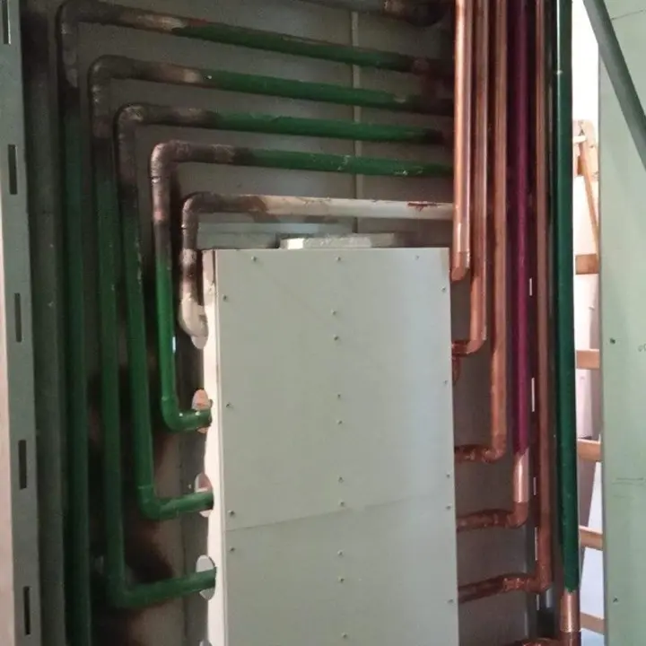 Copper pipe routing in a wall